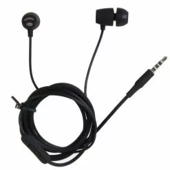 Paris Prix Écouteurs Kit-Mains Libres Rubber 120cm Noir