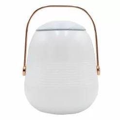 Lumisky Lampe Enceinte Bluetooth BOB STATION Blanc Cuivre 10W