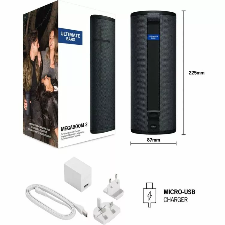 Ultimate Ears Enceinte Portable Megaboom 3 Noir 2 Ultimate Ears Enceinte Portable Megaboom 3 Noir – Image 2