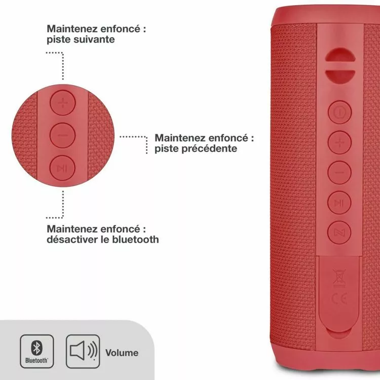 ESSENTIEL B Enceinte Portable SB70 Rouge 5 ESSENTIEL B Enceinte Portable SB70 Rouge – Image 5