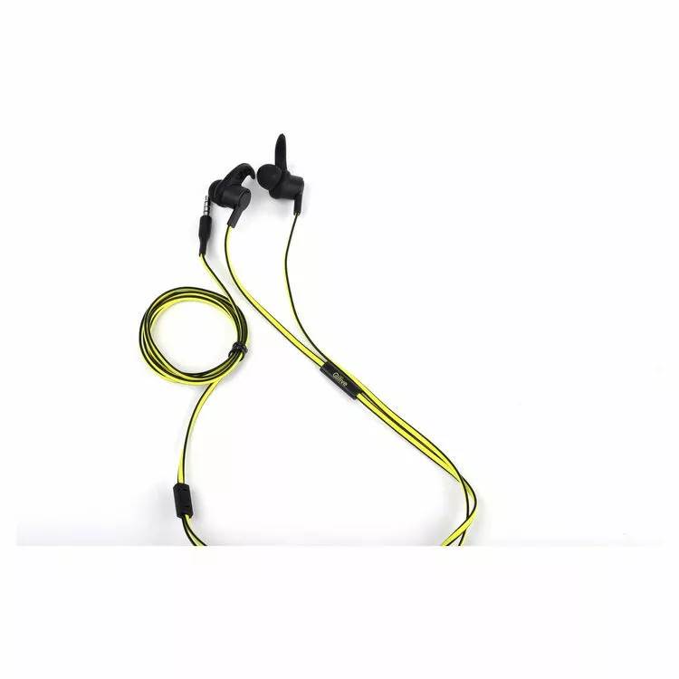 QILIVE Écouteurs Sport Filaires - Noir/Jaune - Q.1444 2 QILIVE Écouteurs Sport Filaires - Noir/Jaune - Q.1444 – Image 2