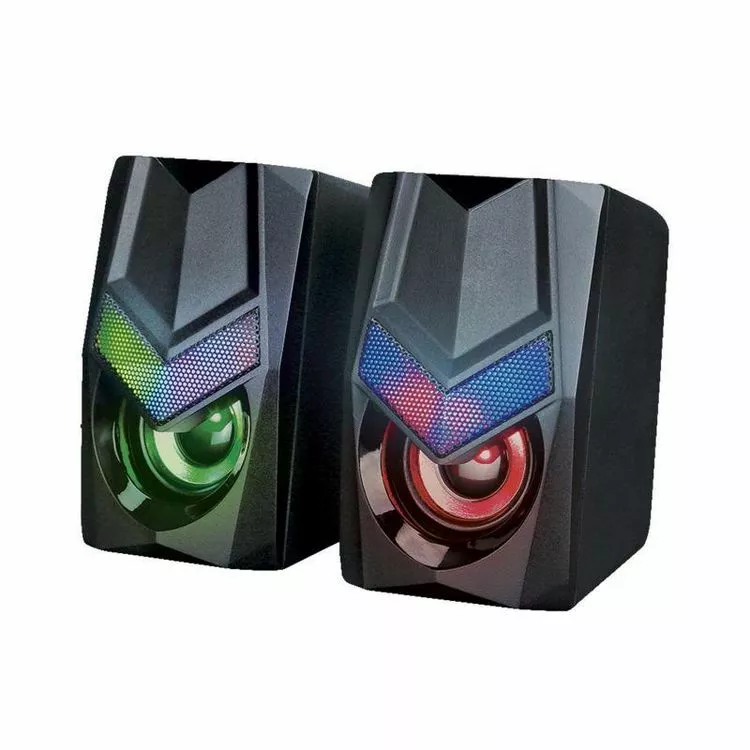 Paris Prix Lot De 2 Enceintes à Led Gamer 12cm Noir 1 Paris Prix Lot De 2 Enceintes à Led Gamer 12cm Noir