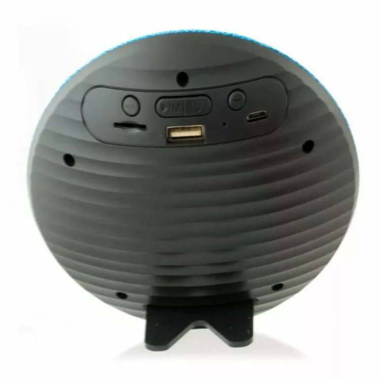 Amahousse Enceinte Bluetooth Design Ronde Façade En Tissu Bleu 3W 5 Amahousse Enceinte Bluetooth Design Ronde Façade En Tissu Bleu 3W – Image 5