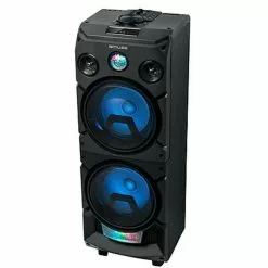 MUSE Enceinte 3-1935 DJ - Noir - Bluetooth 4.2 - Coffrage En Bois - Micro & Télécommande Inclus