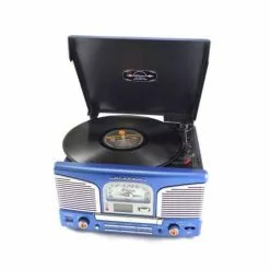 Inovalley Chaîne Hifi Rétro Platine Vinyle Multifonction UK -Casque, écouteurs Soldes B2CD 2403