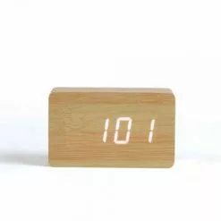 LIVOO Réveil Digital Aspect Bois -Casque, écouteurs Soldes B2CD 2456