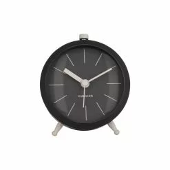 Karlsson Réveil Button En Métal - Noir