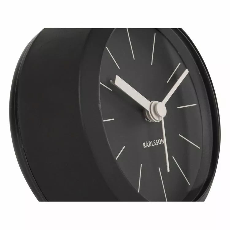 Karlsson Réveil Button En Métal - Noir 3 Karlsson Réveil Button En Métal - Noir – Image 3