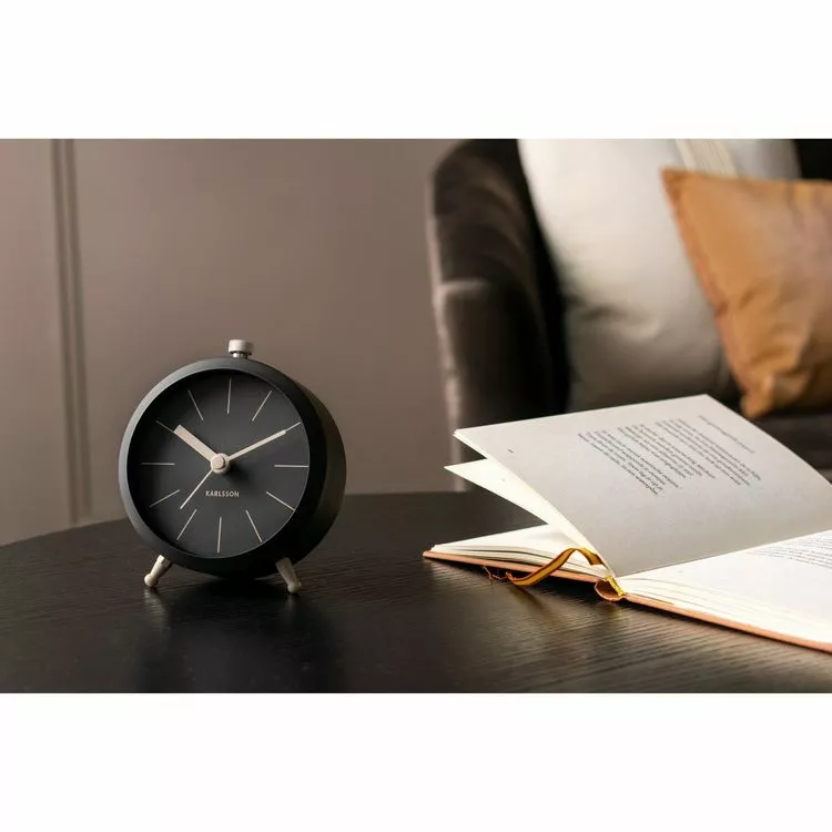 Karlsson Réveil Button En Métal - Noir 4 Karlsson Réveil Button En Métal - Noir – Image 4