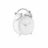 Karlsson Horloge Réveil Rétro Mr. White - Diam. 11 Cm - Blanc