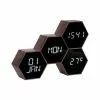 Karlsson Réveil Six 4 Facettes Hexagonale - Marron Effet Bois