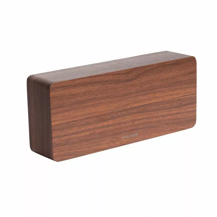 Karlsson Horloge Réveil En Bois Square - H. 9 Cm - Marron 2 Karlsson Horloge Réveil En Bois Square - H. 9 Cm - Marron – Image 2