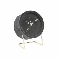 Karlsson Horloge Réveil En Velours Lush - Diam. 14 Cm - Gris