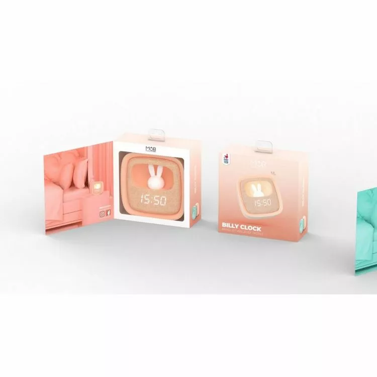 MOBILITY ON BOARD Réveil Billy Clock Lapin Rose 3 MOBILITY ON BOARD Réveil Billy Clock Lapin Rose – Image 3