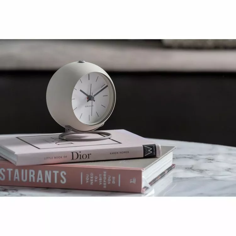 Karlsson Réveil Nirvana Globe - Ivoire/Gris 4 Karlsson Réveil Nirvana Globe - Ivoire/Gris – Image 4