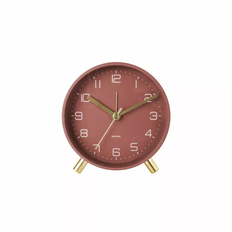 Karlsson Horloge Réveil En Métal Lofty - Diam. 11 Cm - Rouge 2 Karlsson Horloge Réveil En Métal Lofty - Diam. 11 Cm - Rouge – Image 2