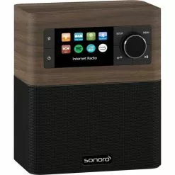 SONORO Radio Réveil Stream Noyer -Casque, écouteurs Soldes B2CD 2883