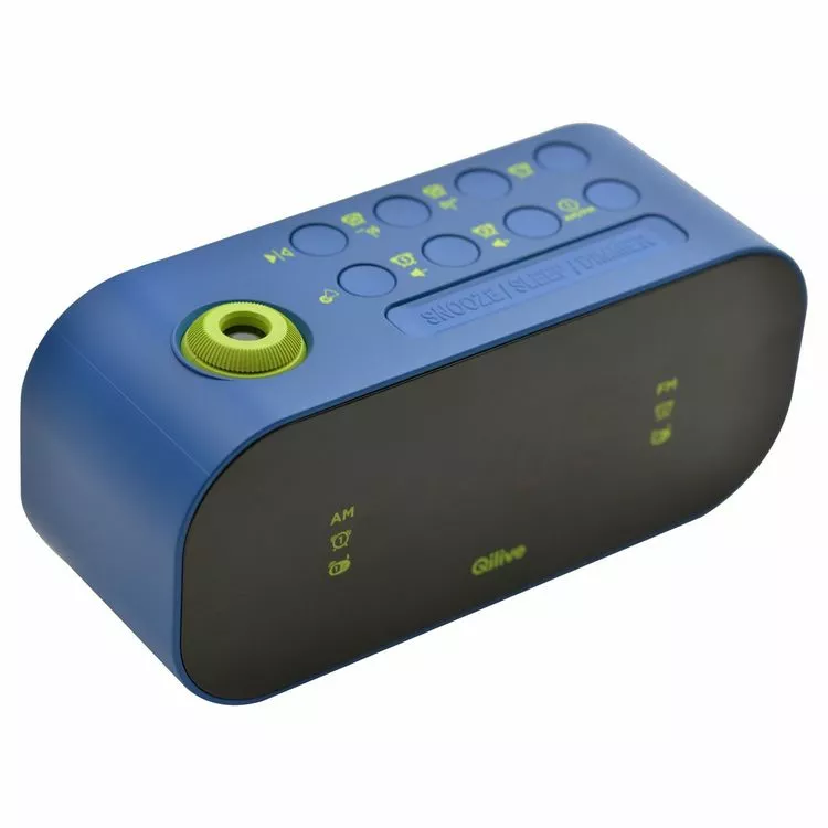 QILIVE Radio Réveil - Bleu/noir - Q1899 1 QILIVE Radio Réveil - Bleu/noir - Q1899