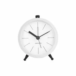 Karlsson Réveil Button En Métal - Blanc