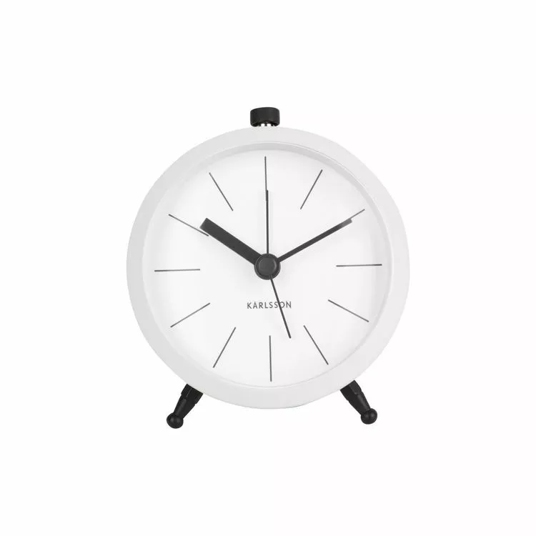 Karlsson Réveil Button En Métal - Blanc 1 Karlsson Réveil Button En Métal - Blanc