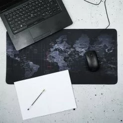 Paris Prix Tapis De Souris XL Mappemonde 30x60cm Noir -Casque, écouteurs Soldes B2CD 3052