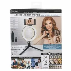 Paris Prix Lumière Led Sur Trépied Smartphone 39cm Noir -Casque, écouteurs Soldes B2CD 3091