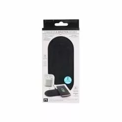 Paris Prix Chargeur à Induction 2 Appareils 18cm Noir -Casque, écouteurs Soldes B2CD 3099