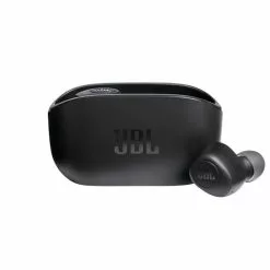 JBL Ecouteurs Bluetooth Vibe 100 -Noir - Son JBL Deep Bass - Confort Absolu - Contrôles Sur Oreillettes - Autonomie 20h
