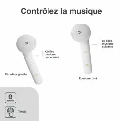 ESSENTIEL B Ecouteurs EBTWS00 Blanc -Casque, écouteurs Soldes B2CD 413
