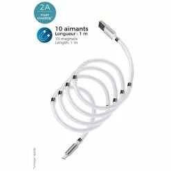 Be Mix Câble Magnétique Charge Rapide Et Synchronisation USB Type C 5 Be Mix Câble Magnétique Charge Rapide Et Synchronisation USB Type C -Casque, écouteurs Soldes B2CD 554