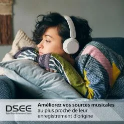 SONY Casque WH-CH520 Blanc -Casque, écouteurs Soldes B2CD 648