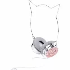 QILIVE Casque Audio Oreille De Chat 146905 Q.1485 - Argent/Rose