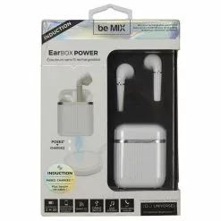 Paris Prix Écouteurs Sans Fils Earbox Power 17cm Blanc -Casque, écouteurs Soldes B2CD 820